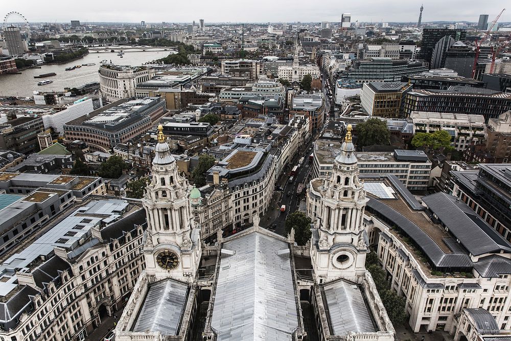 St. Paul's Cathedral, London, United Kingdom. Original public domain image from Wikimedia Commons