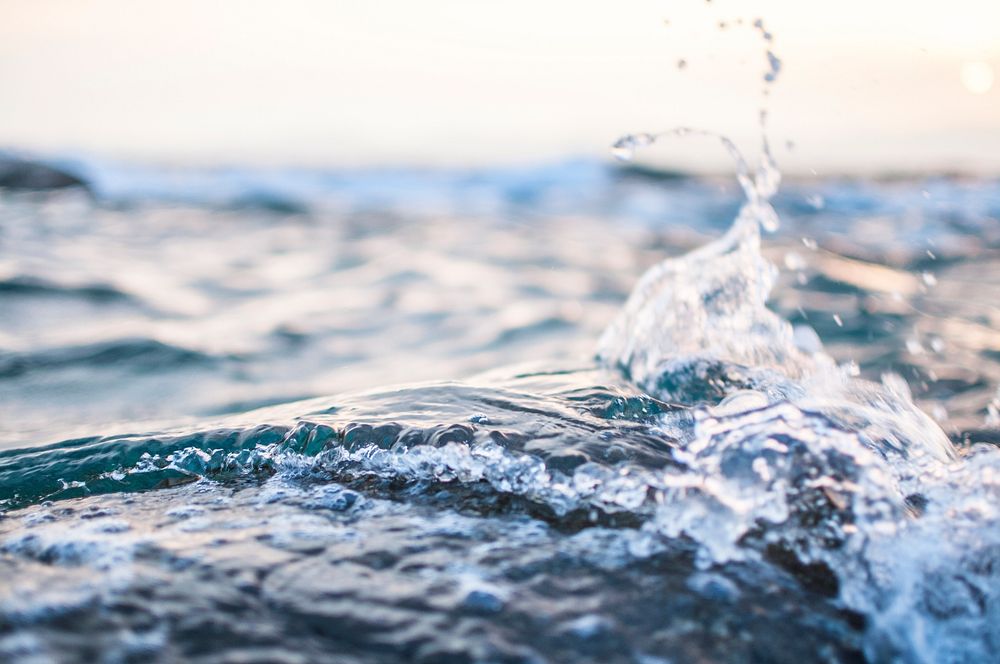 Ocean splashing rock Kavourotrypes Beach. | Free Photo - rawpixel Download free image of Ocean splashing on the rock at... 