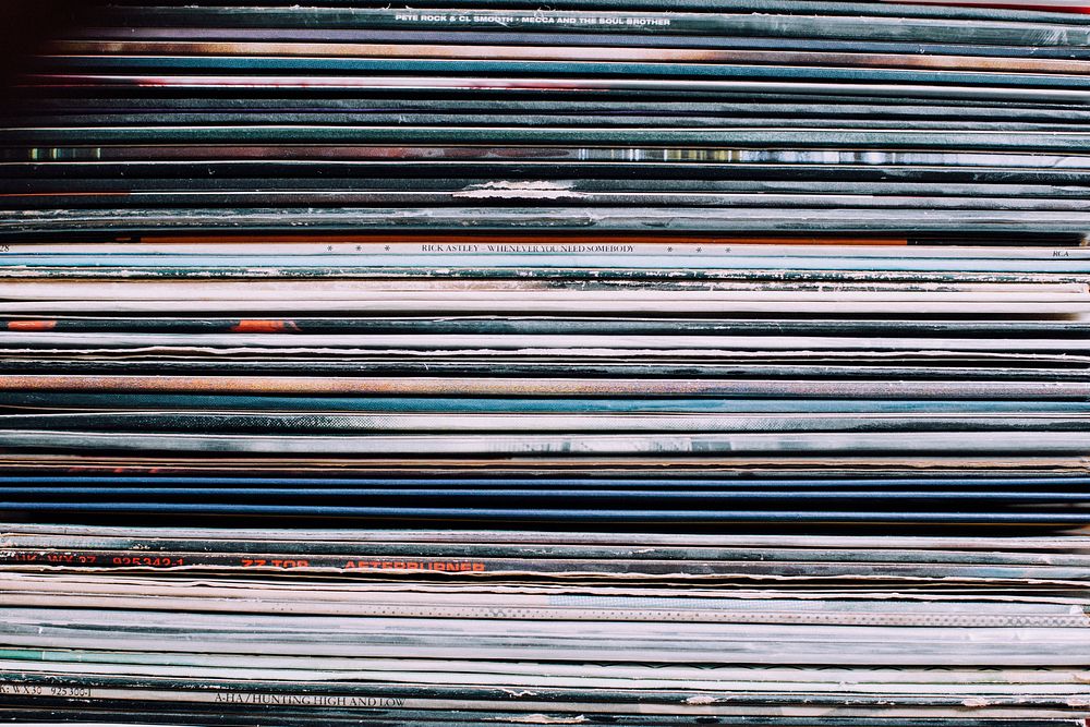 A background consisting of a stack of records in the city of Nancy, France. Original public domain image from Wikimedia…