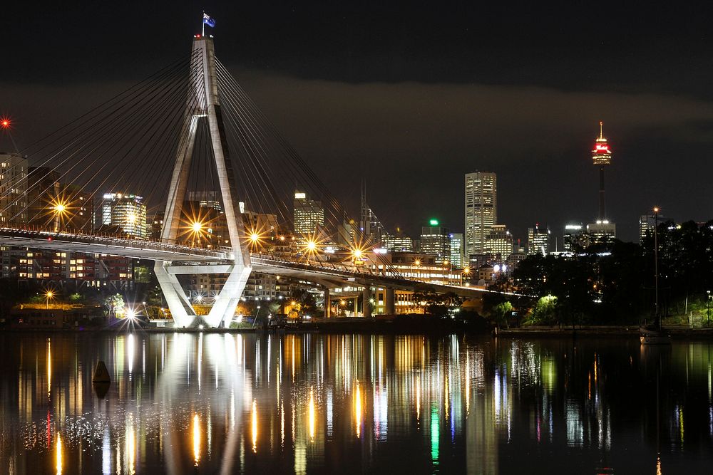 Bridge in Sydney, Australia. Original public domain image from Wikimedia Commons