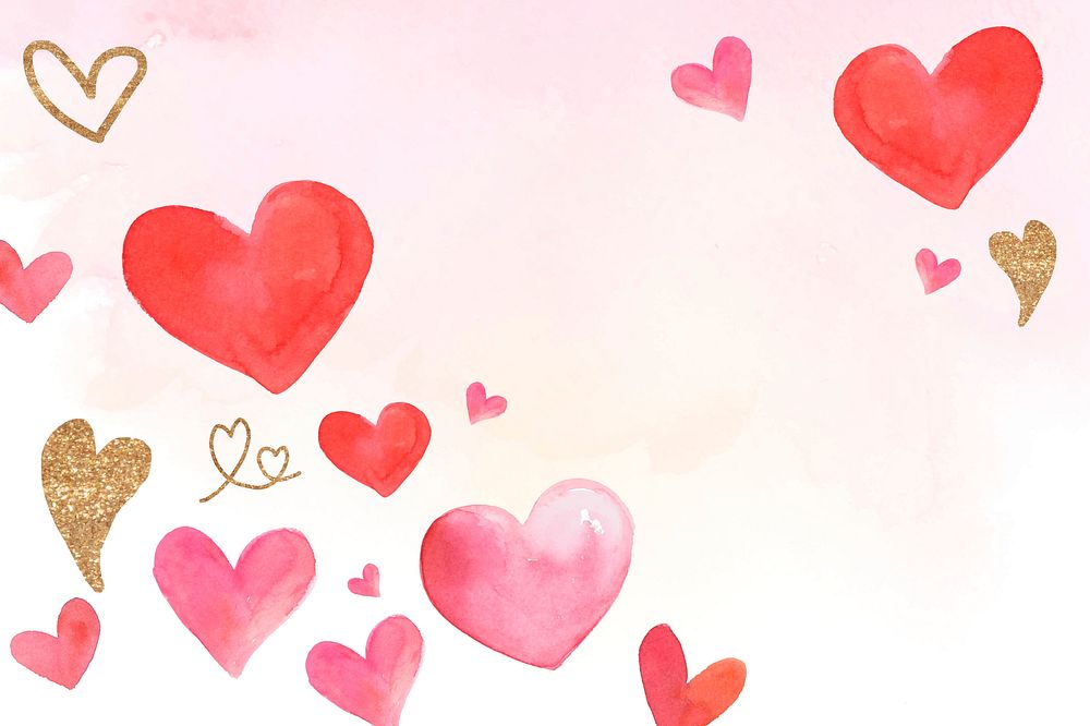 Heart pattern frame valentine's day illustration