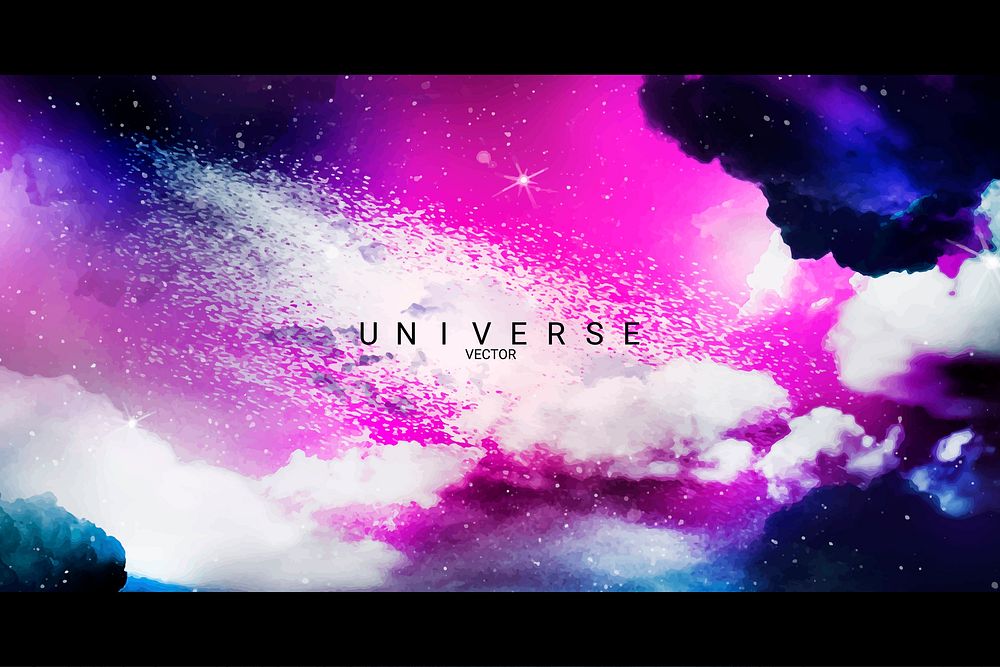 Colorful abstract universe textured background vector