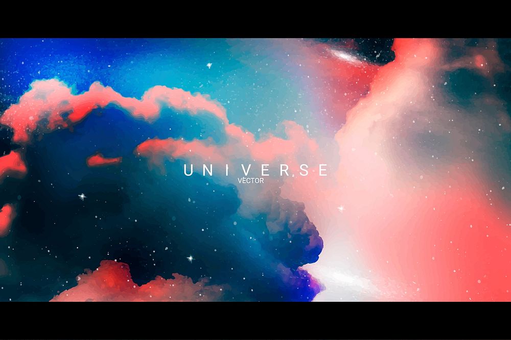 Colorful abstract universe textured background vector