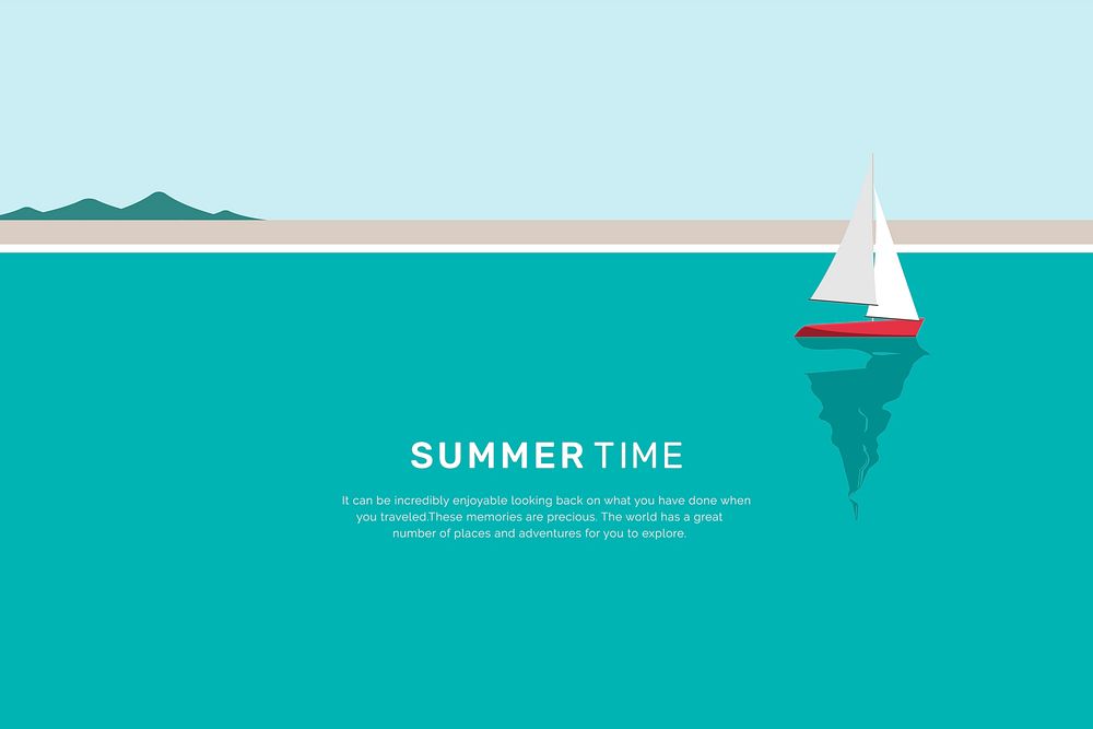 Sailing boat by the seaside vector