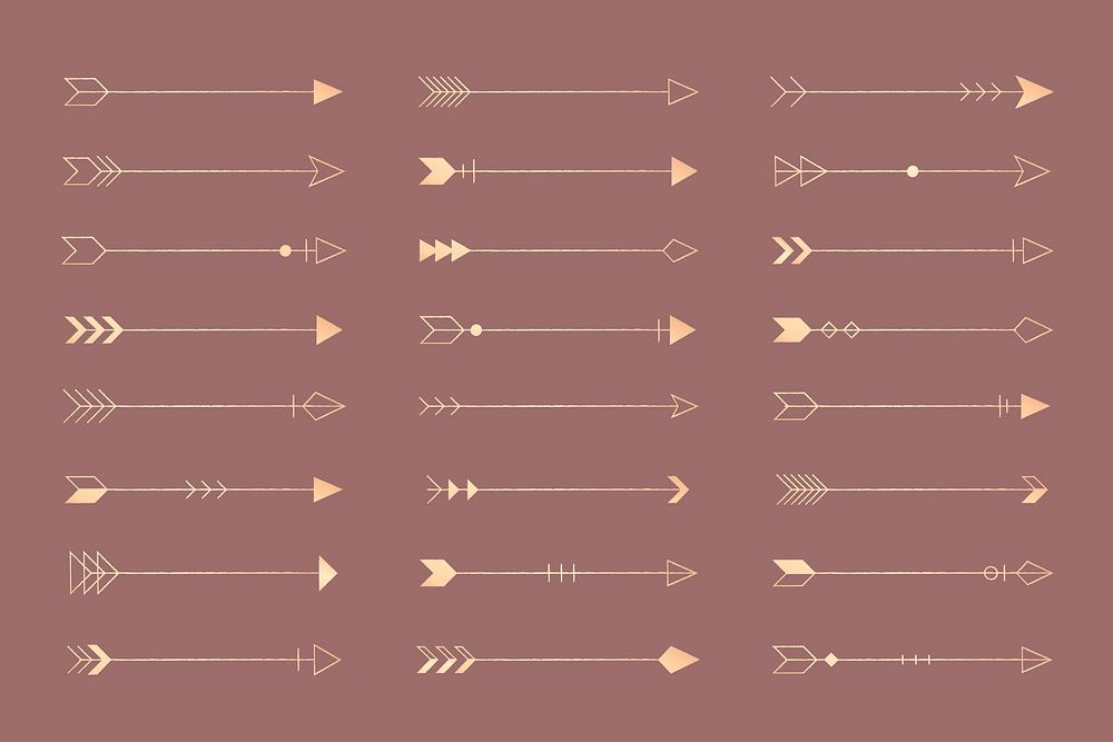 Arrow design element collection vector