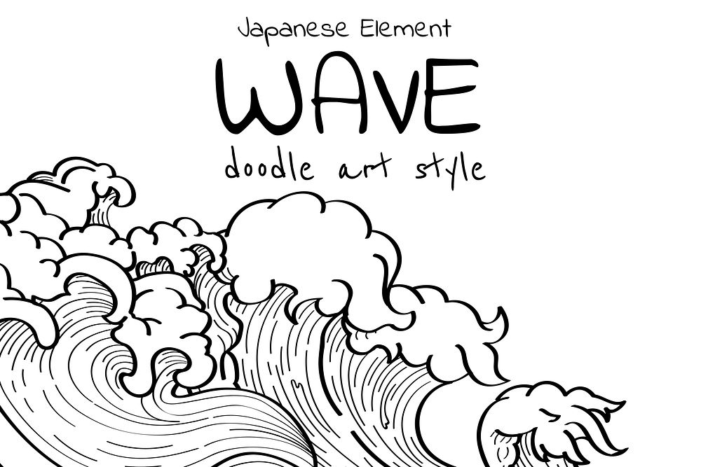 White Japanese wave background vector
