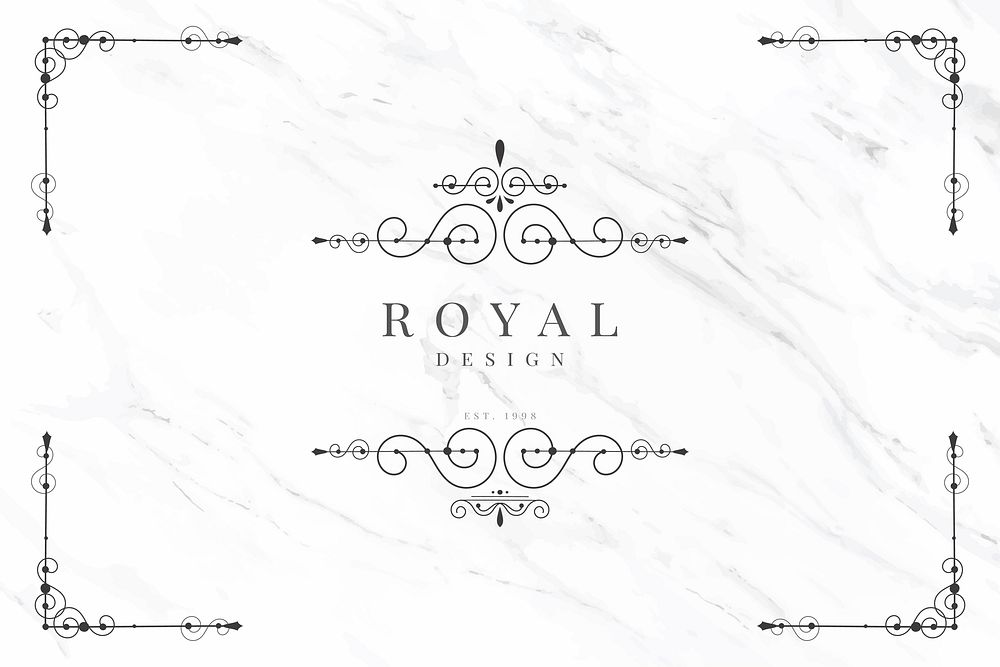 Black royal logo design vector