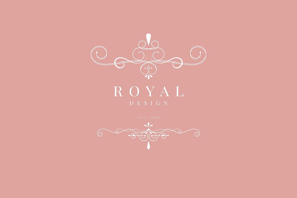 White royal logo design vector