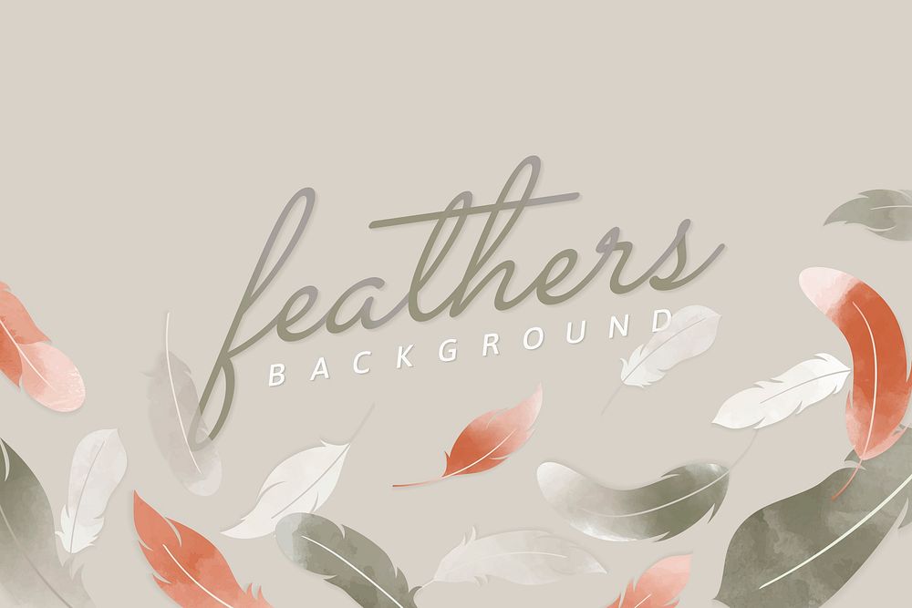 Colorful lightweight feather background vector