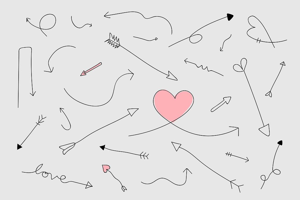Cute doodle arrow vector collection
