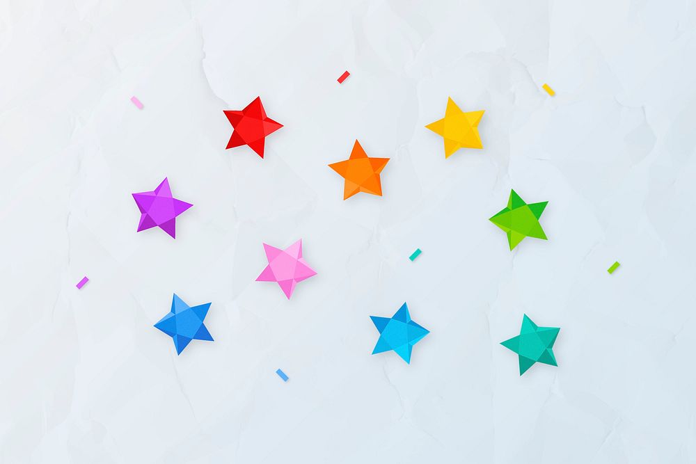 Colorful star design collection vector