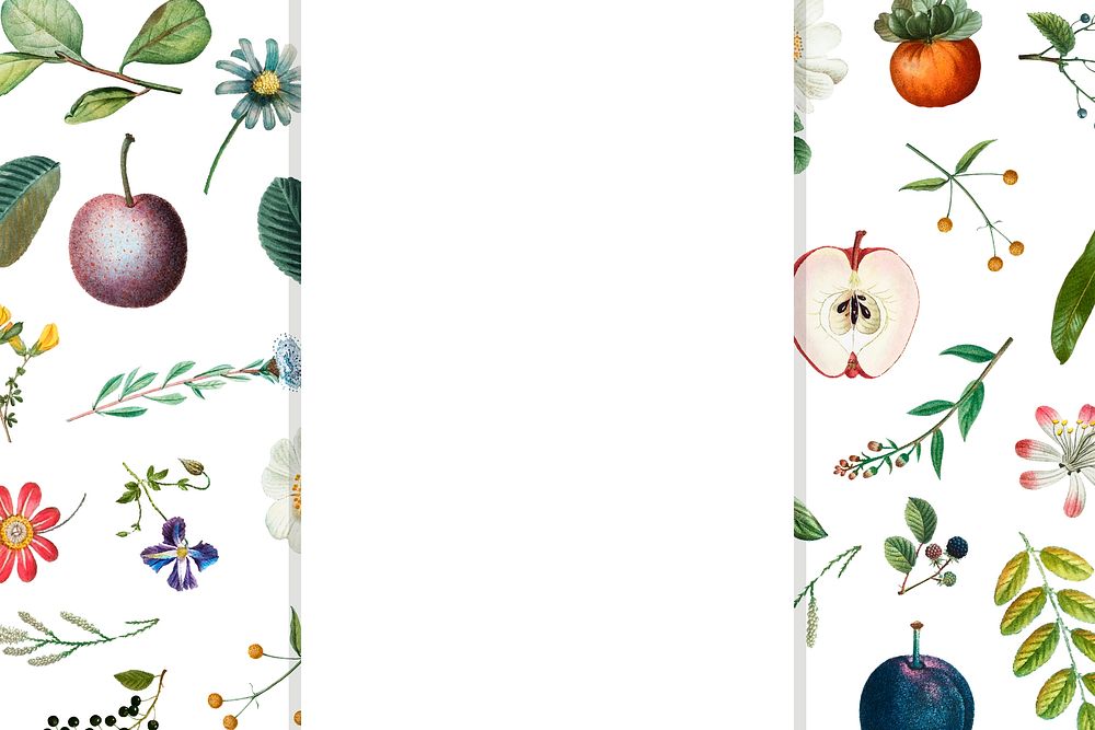 Vintage botanical frame psd social banner background