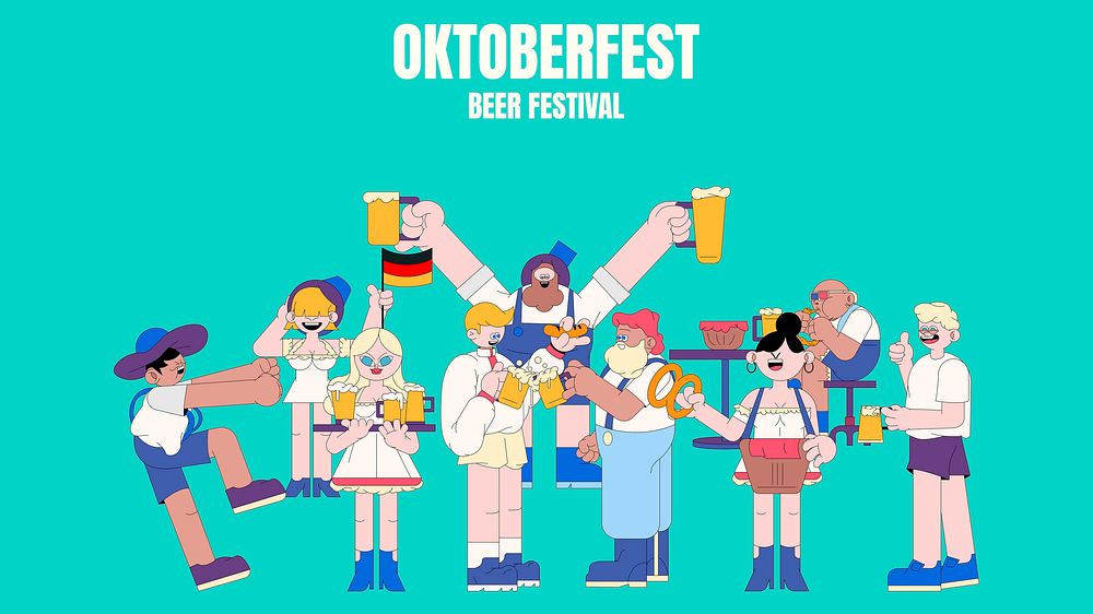 Oktoberfest beer festival celebration vector