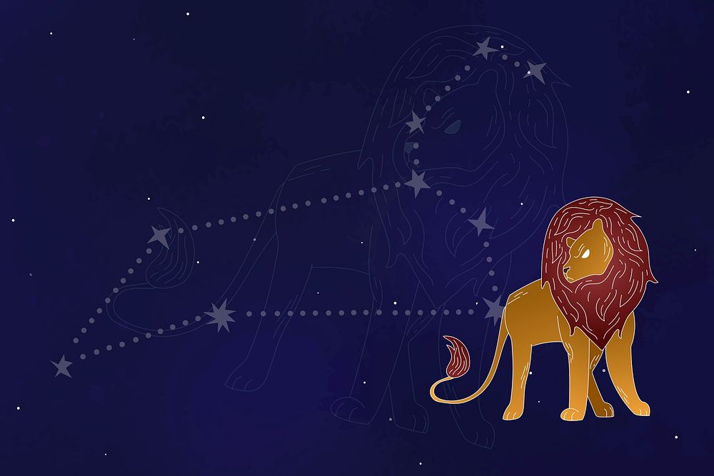 Leo astrological sign design vector
