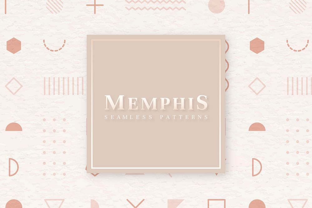 Beige Memphis seamless pattern vector
