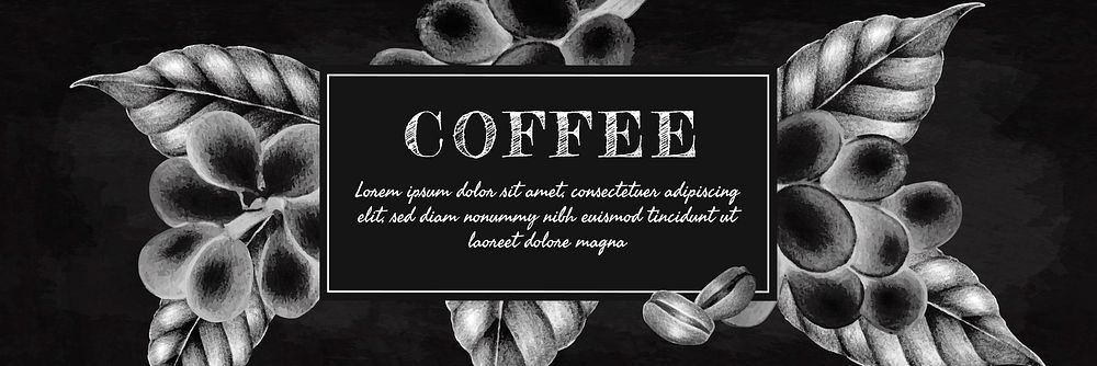 Black international coffee day banner design vector