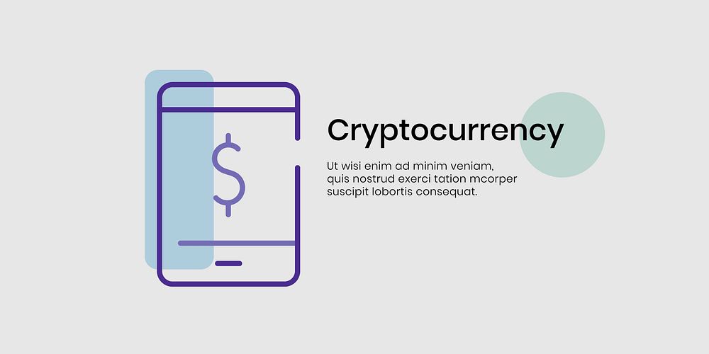Cryptocurrency design element banner vector
