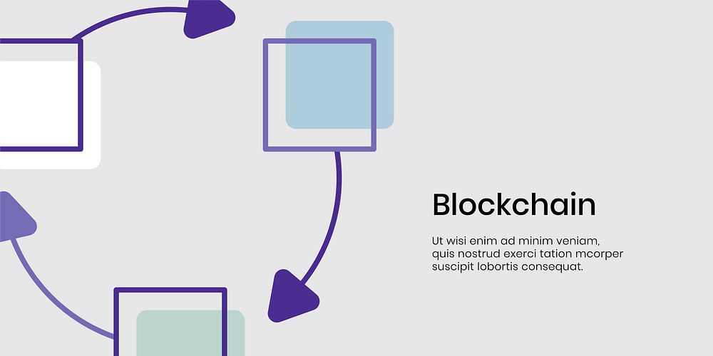 Blockchain design element banner vector