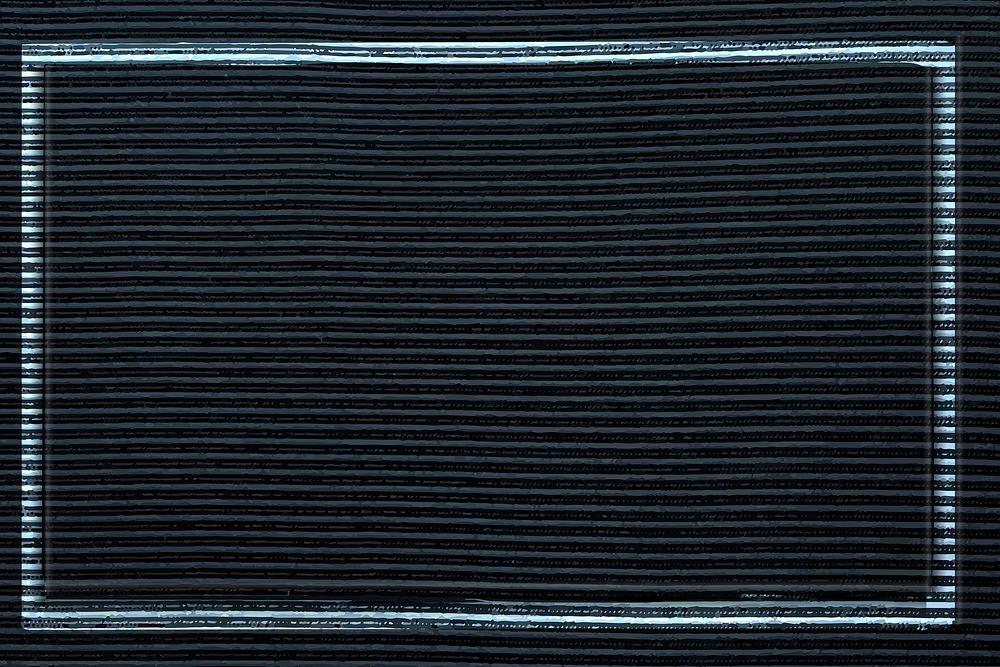 Blue frame on navy blue corduroy textured background vector