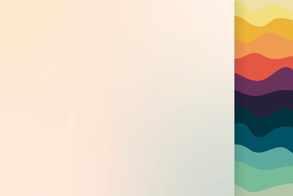 Mockup colorful wave pattern background vector