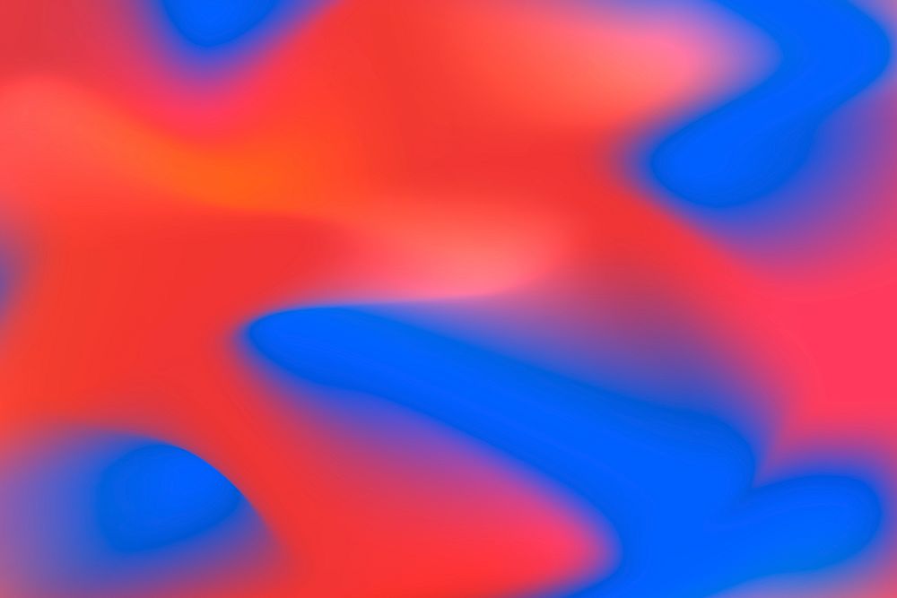 Red and blue holographic pattern background vector
