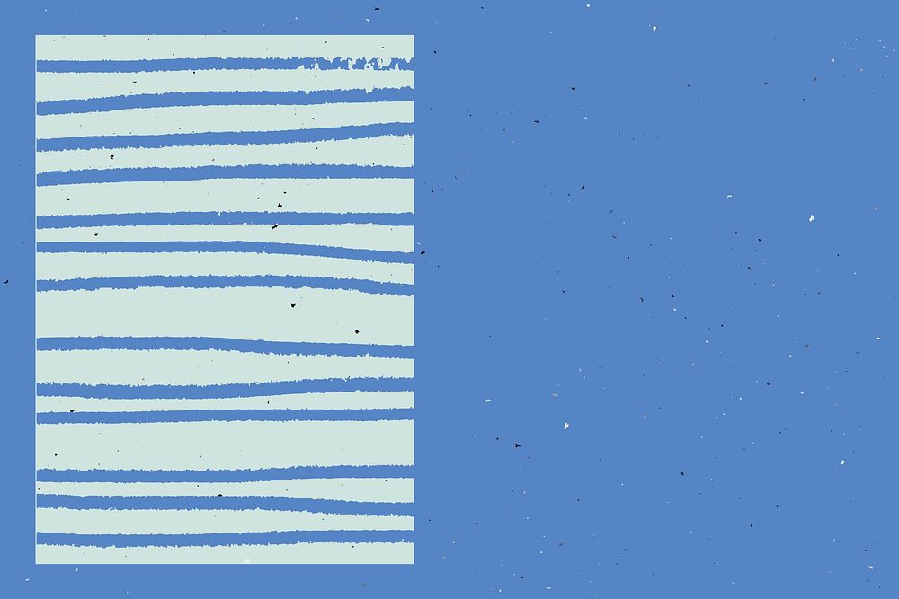 Hand-drawn stripes patterned on blue background vector