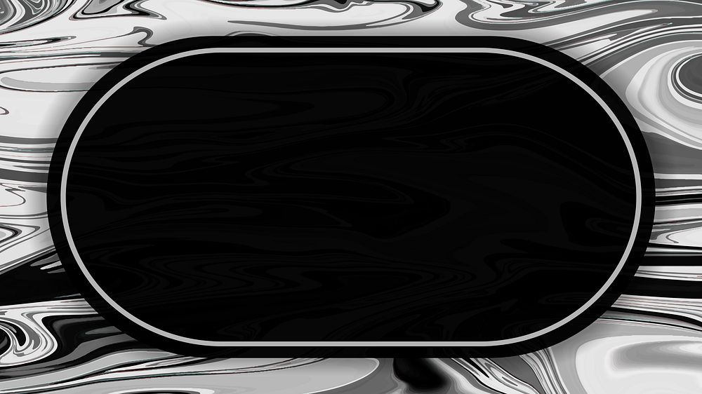 Oval black fluid frame wallpaper vector