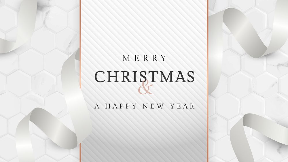 Merry Christmas and Happy New Year card vector