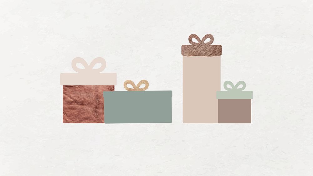 New Year gift boxes on textured background vector