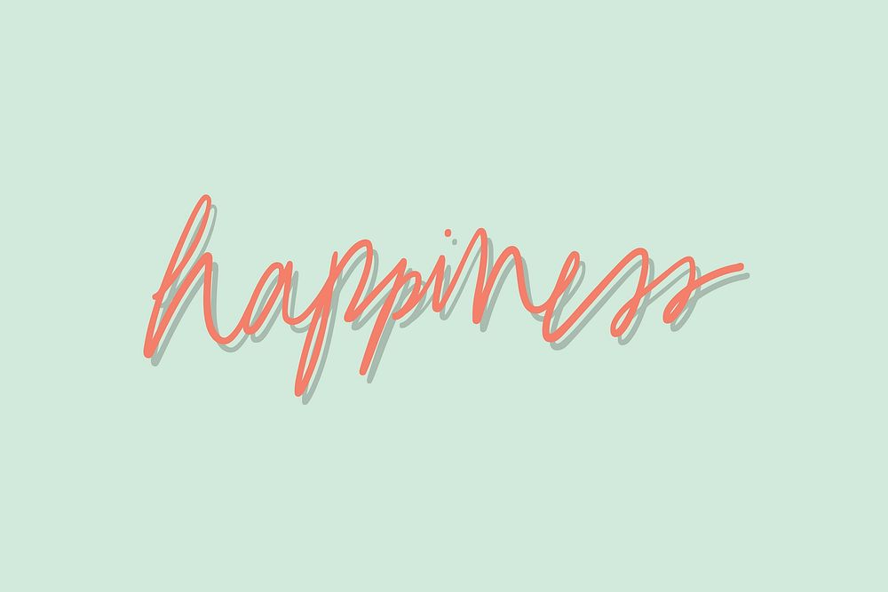 Happiness on a green background vector