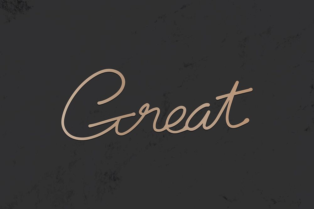 Brown great typography on a black background vector