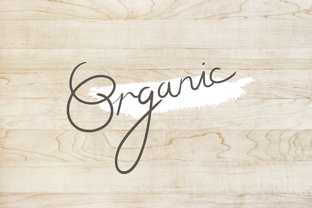 Organic brush stroke typography illustration