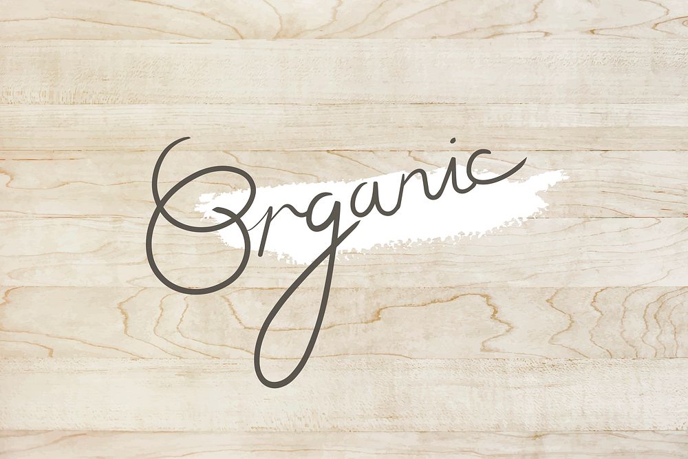 Organic brush stroke typography vector 