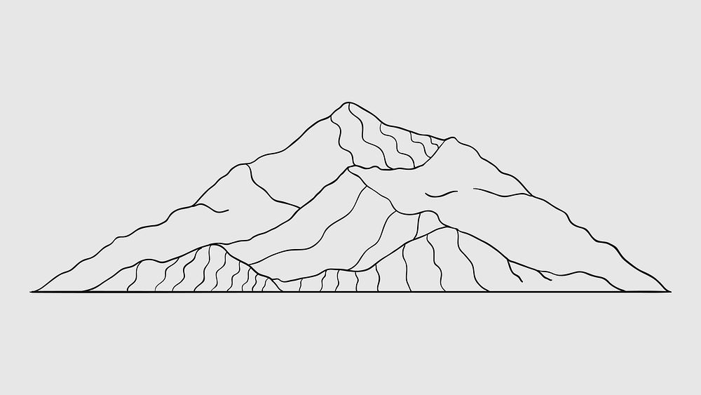 Mountain shape for logo vector