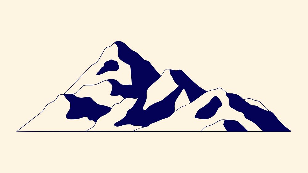 Mountain shape for logo illustration