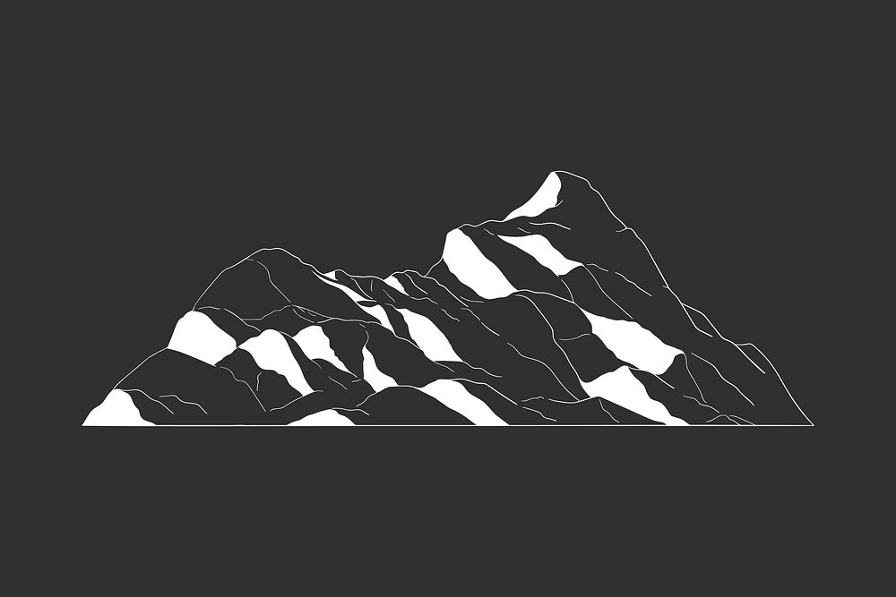 Mountain shape for logo vector