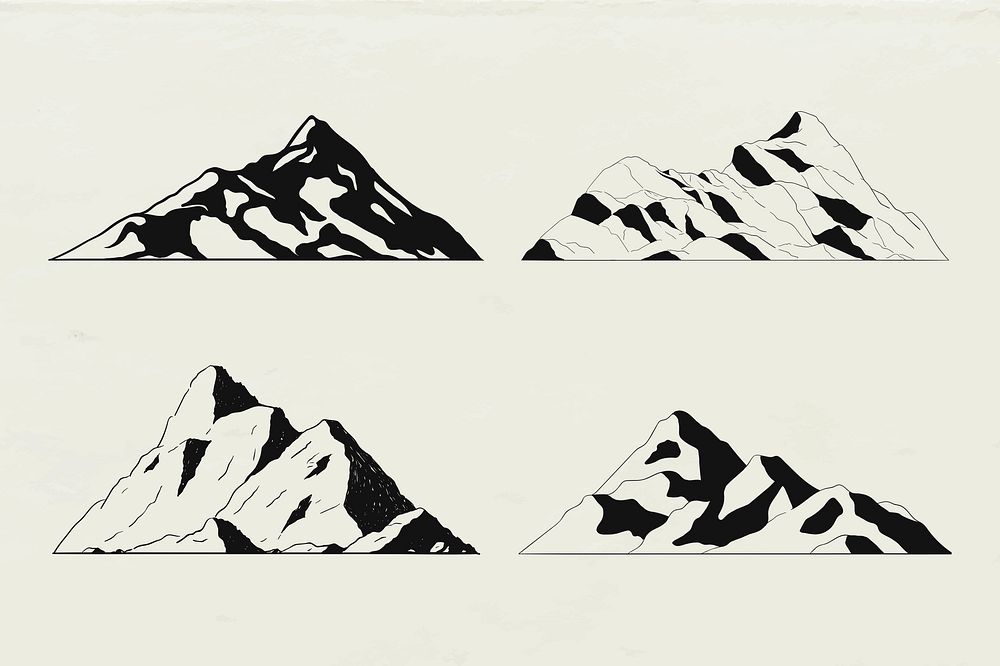 Mountain shapes for logo illustration