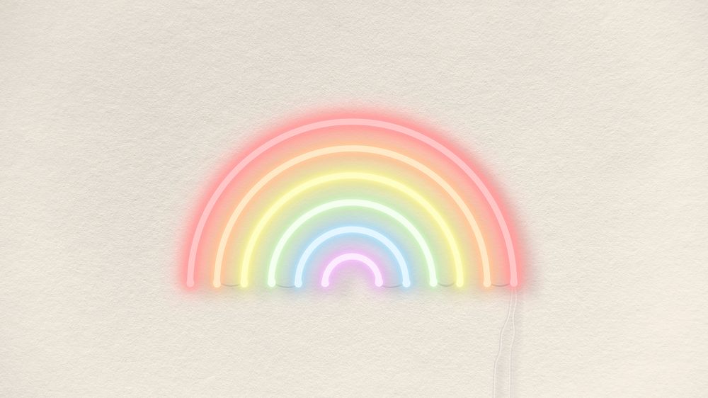 Rainbow colors neon illustration