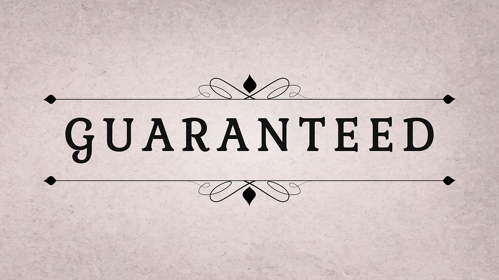 Vintage guaranteed banner template in textured background vector