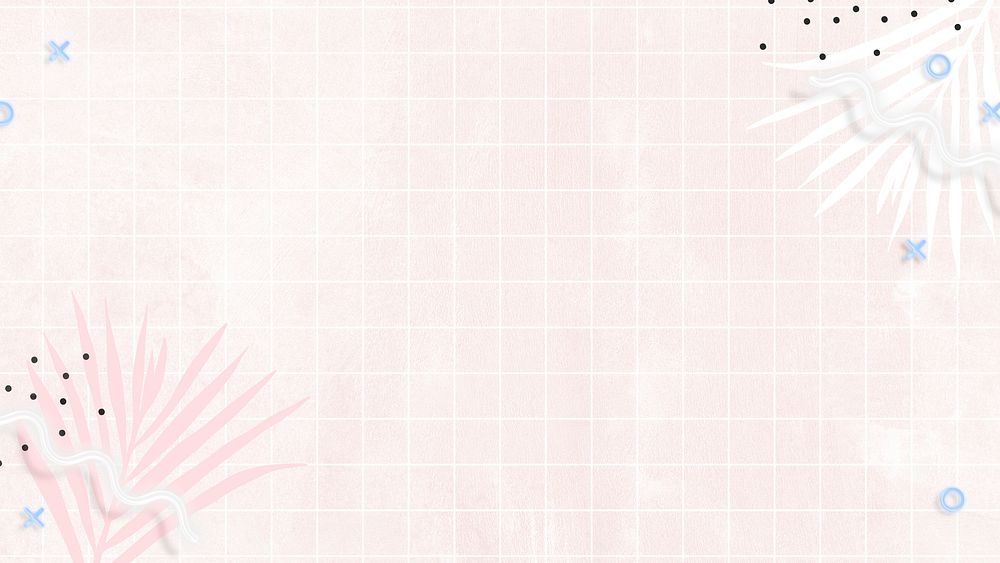 Botany pink grid Memphis background