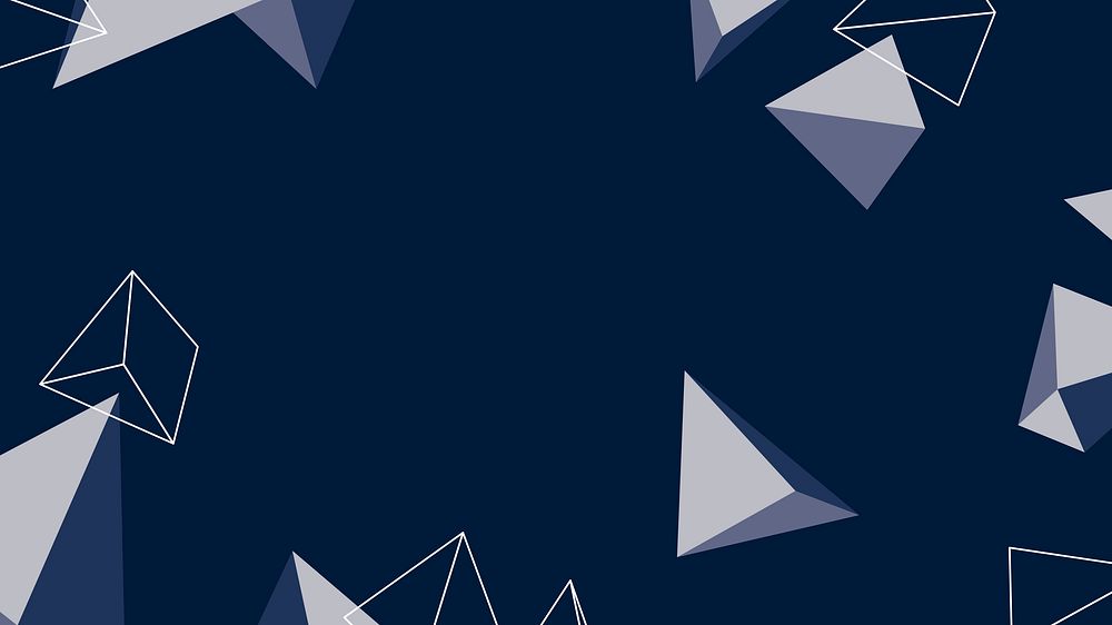 Navy blue geometrical social banner vector