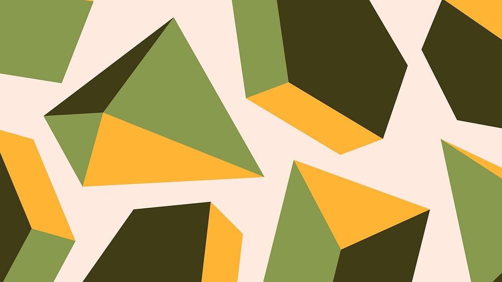 Retro green geometrical social banner vector