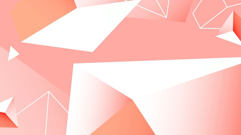 Pink geometrical pattern social banner vector