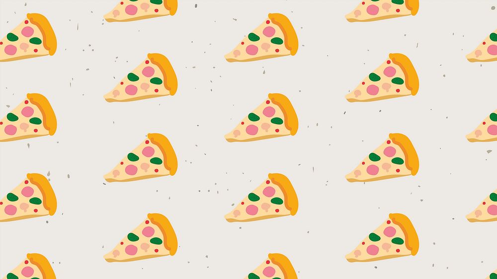 Doodle pizza seamless pattern vector