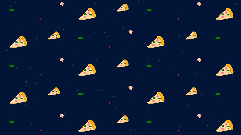 Vector seamless pizza pattern background