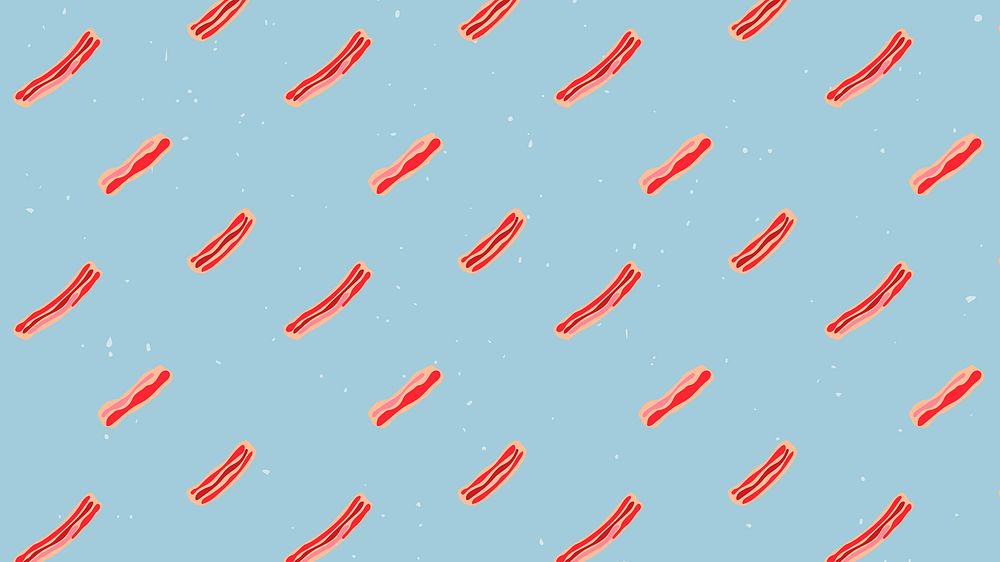 Vector bacon seamless pattern background