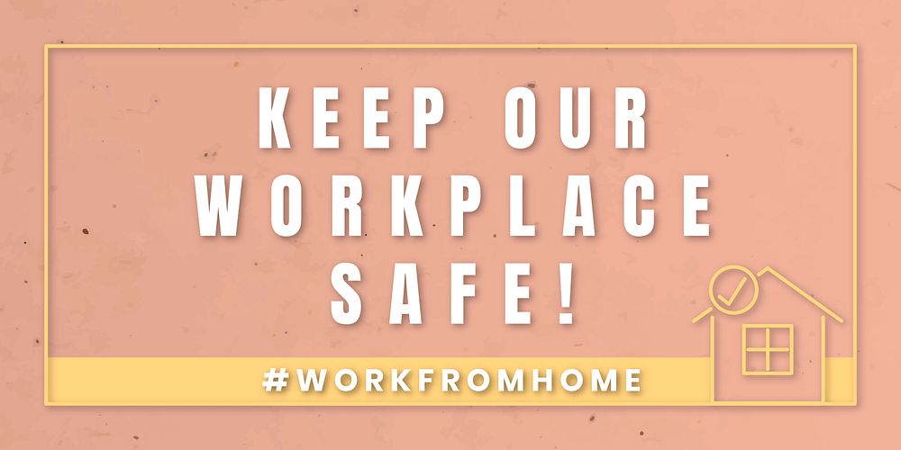 Keep our workplace safe coronavirus template vector 