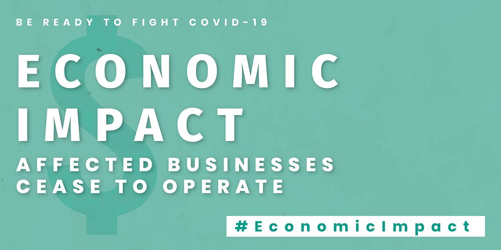 Economic impact due to Covid-19 template vector