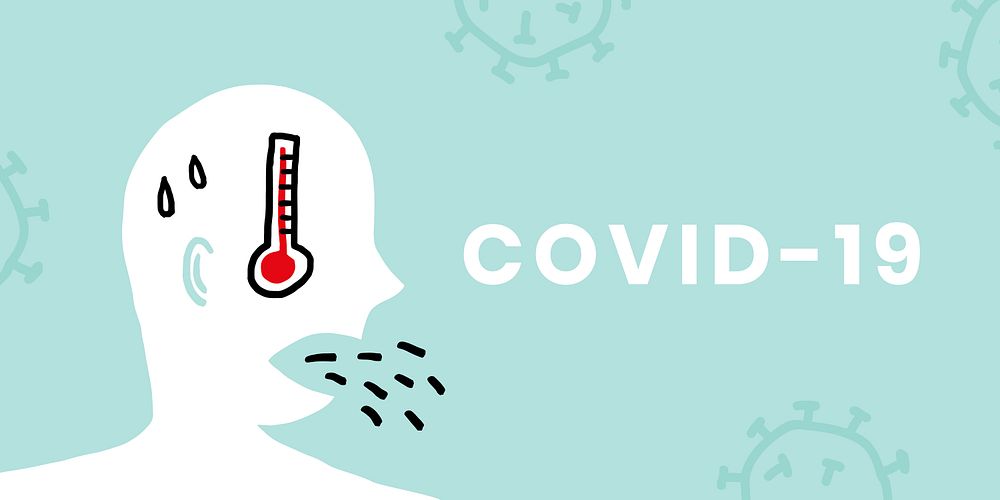 COVID-19 pandemic social template vector