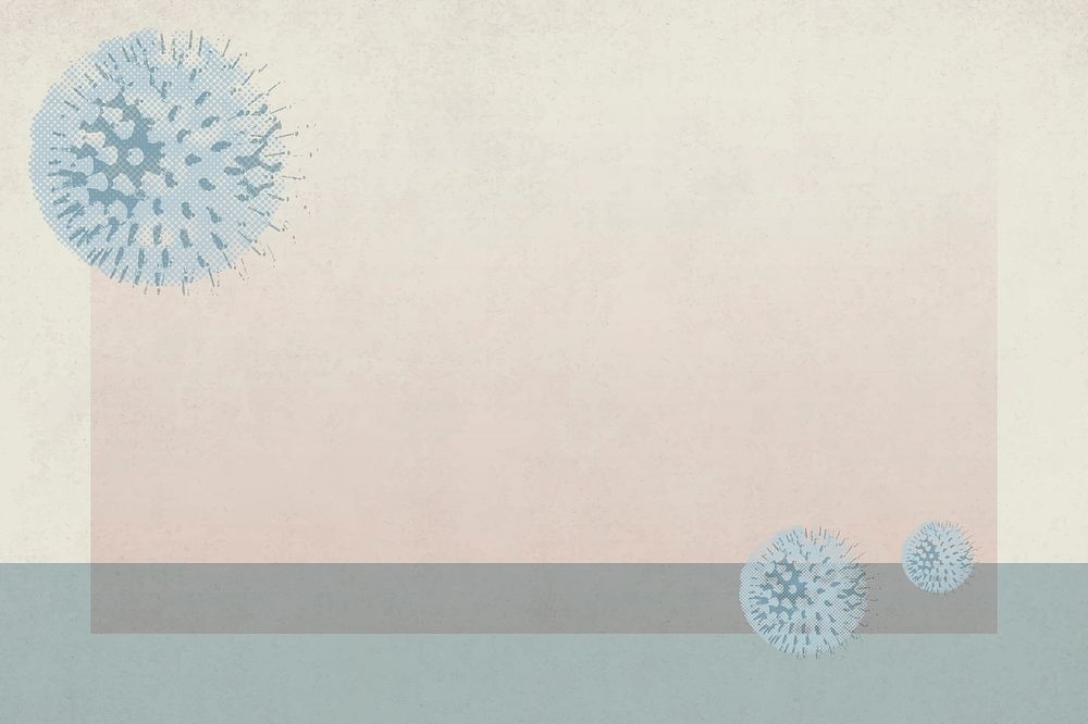 Coronavirus frame on a beige background